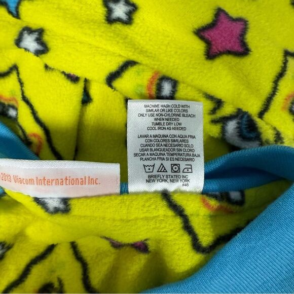 SpongeBob SquarePants Fleece one piece  Footed Pajama x-large JUNIOR sizing - Picture 4 of 7